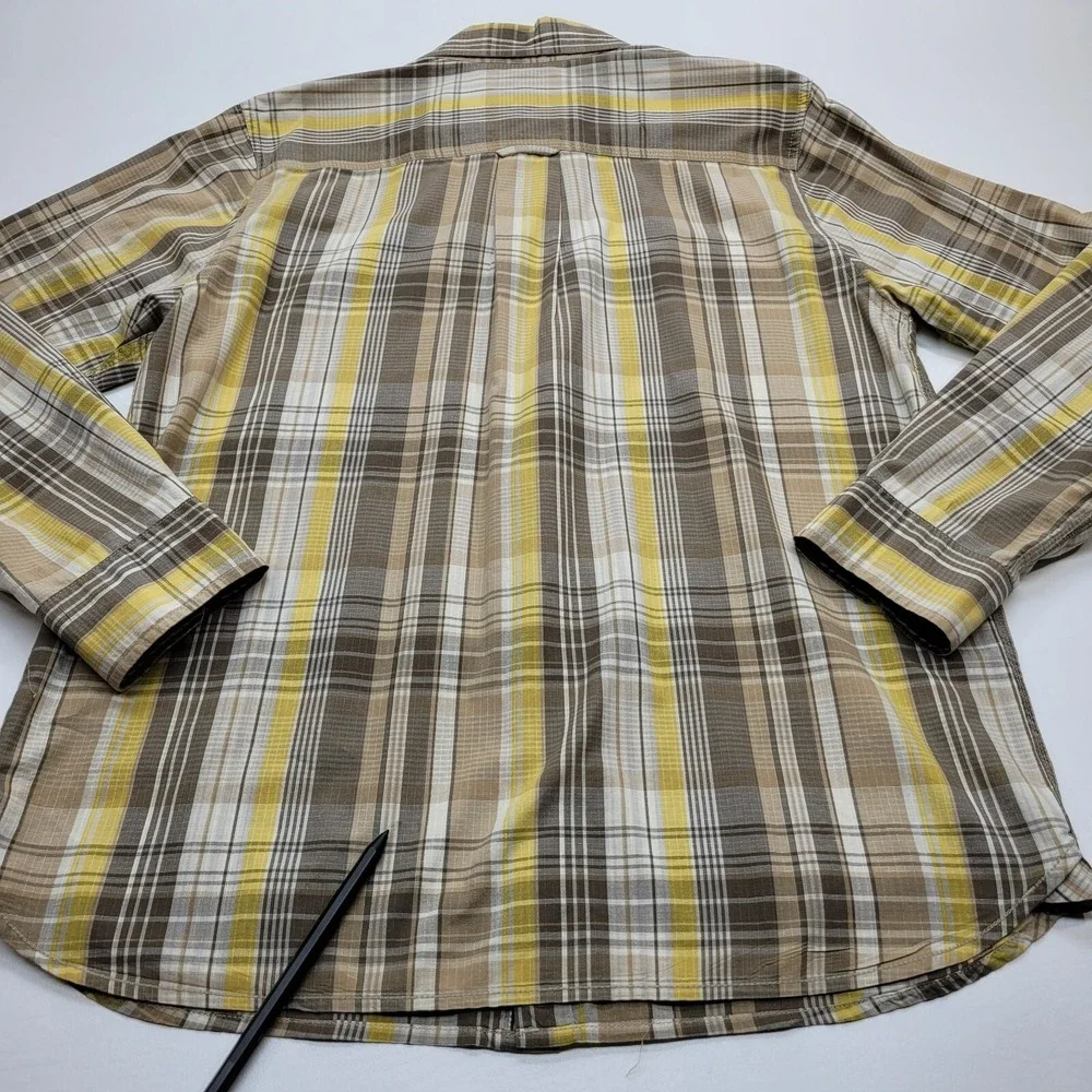 The North Face Ripstop Shirt 100% Cotton Plaid Men Large‎ Pockets Gorpcore